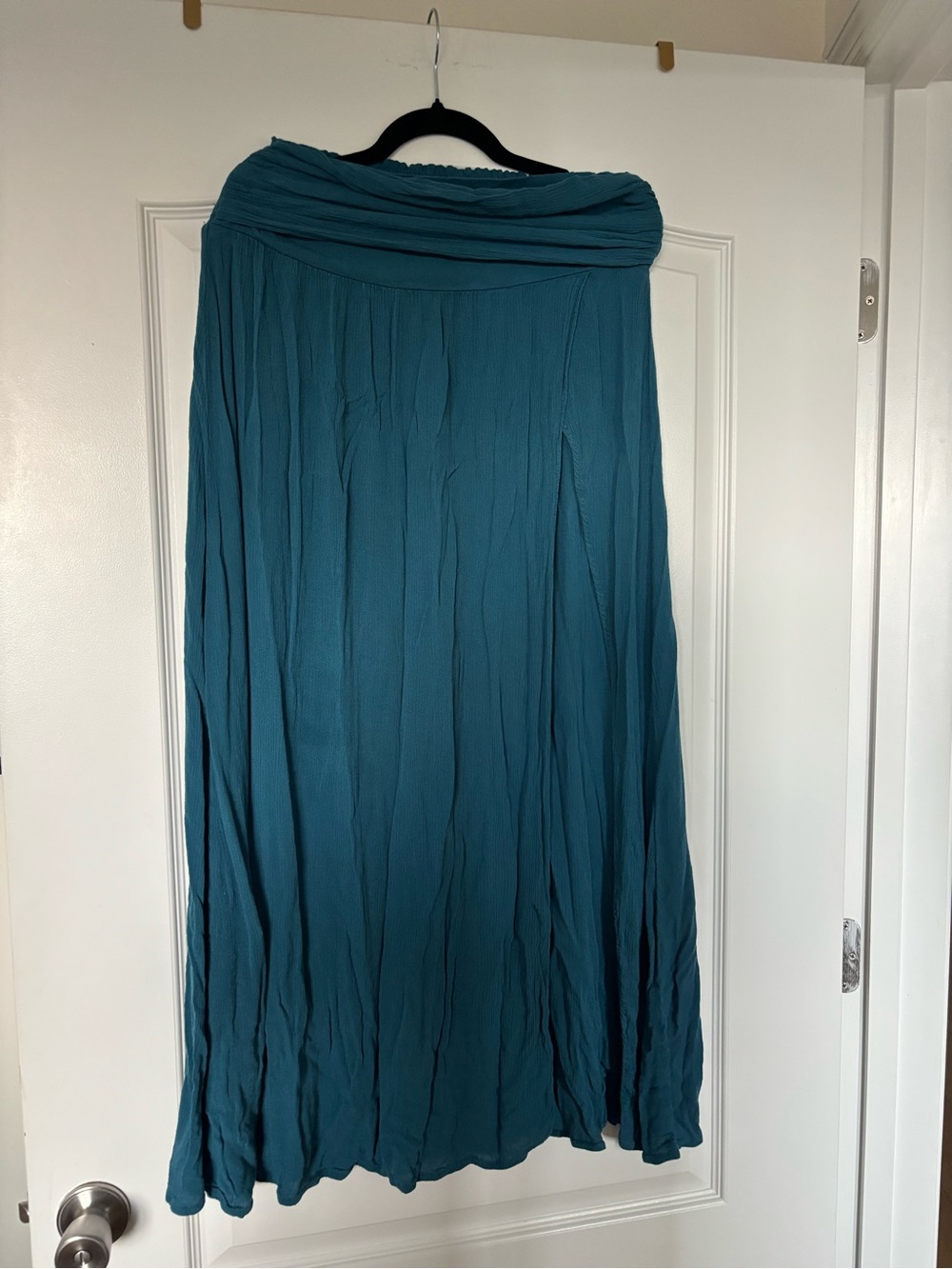 Teal Maxi Skirt - Lightweight Flowing Women's Skirt